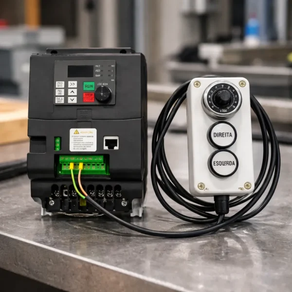 Inversor De Frequência 3cv 220v Mono Para Tri Com Botoeira